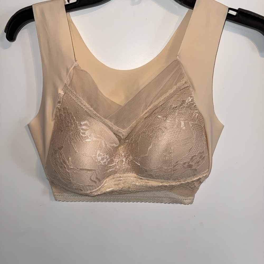 FA Lace Mesh Beige Bra